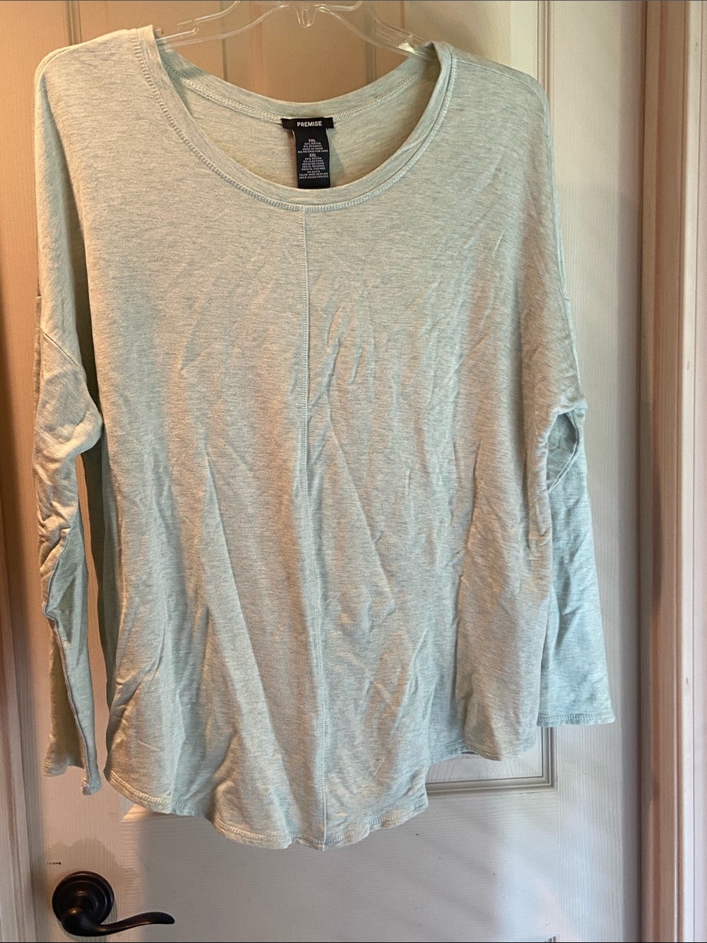Premise Light Sage Crewneck Long-Sleeve Top